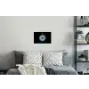 Kompas - Delfts blauw - Zwart Muursticker klein -slaapkamer
