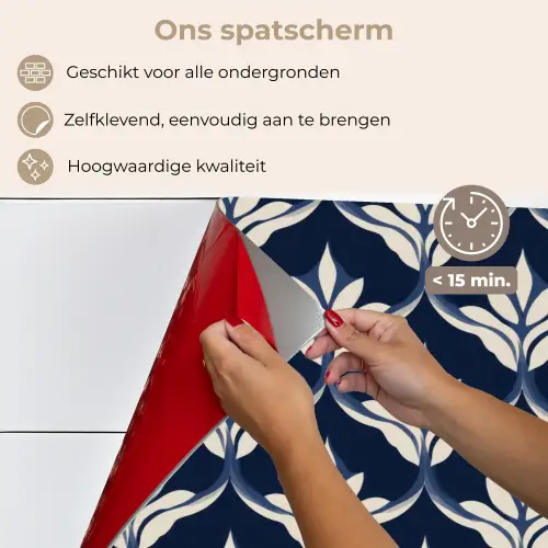 Modern - Ontwerp - Blauw keuken achterwand spatscherm klein 900 -spatscherm_NL