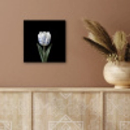 Tulp - Patroon - Blauw aluminium wit klein -sfeer4