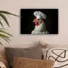 Kok - Rood - Kip canvas 2cm klein -sfeer1