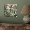 Compositie van bladeren - Groen - Roze plexiglas 5mm klein -sfeer3