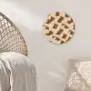 Pinda's - Patroon - Beige Wandcirkel kunststof plaat 5mm dik klein -sfeer5