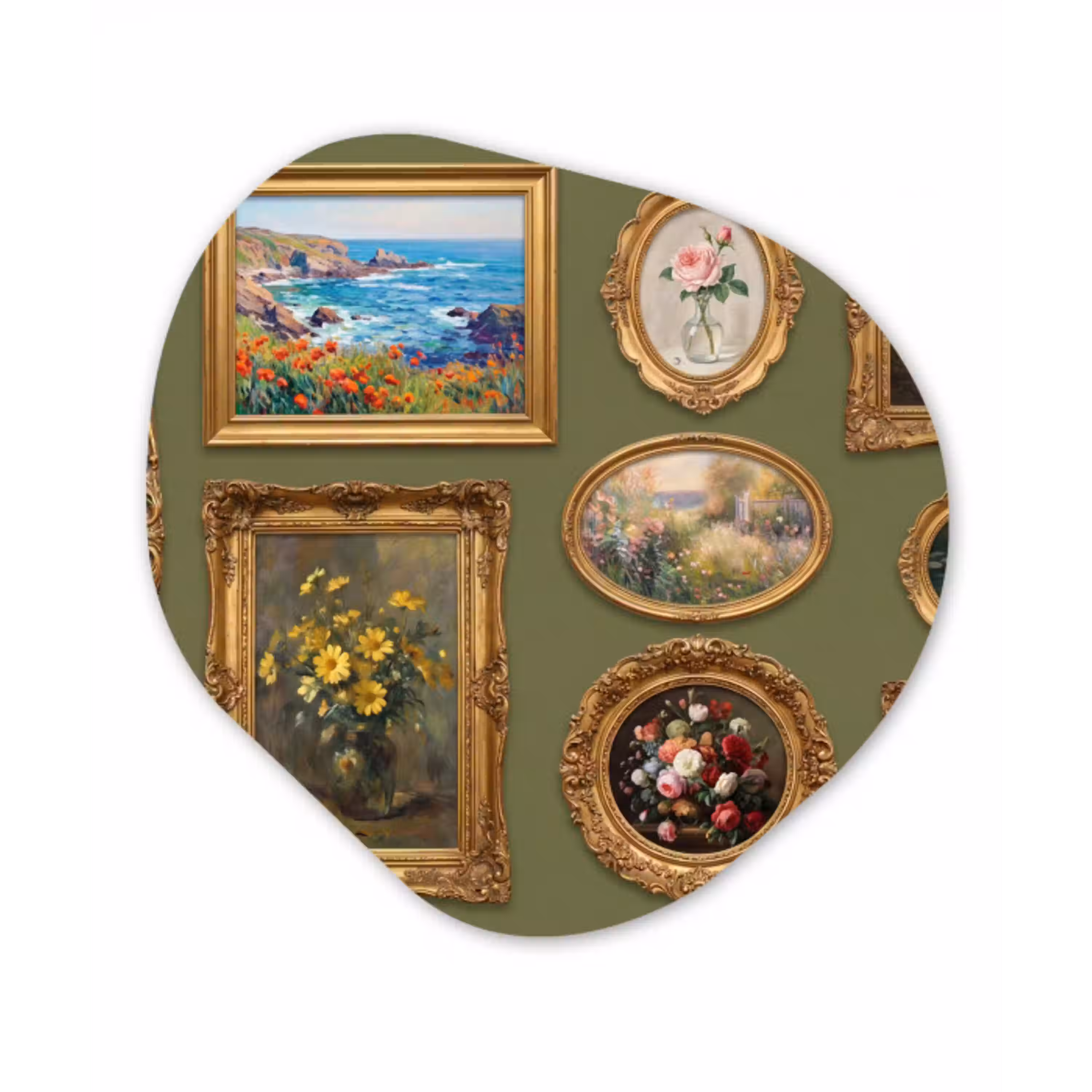 Hert - Bos - Natuur - Klassiek - Dieren Wandcirkel Organisch Forex 3mm klein -3d