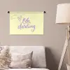 Oh darling - Geel - Hart Wandkleed katoen klein -sfeer4