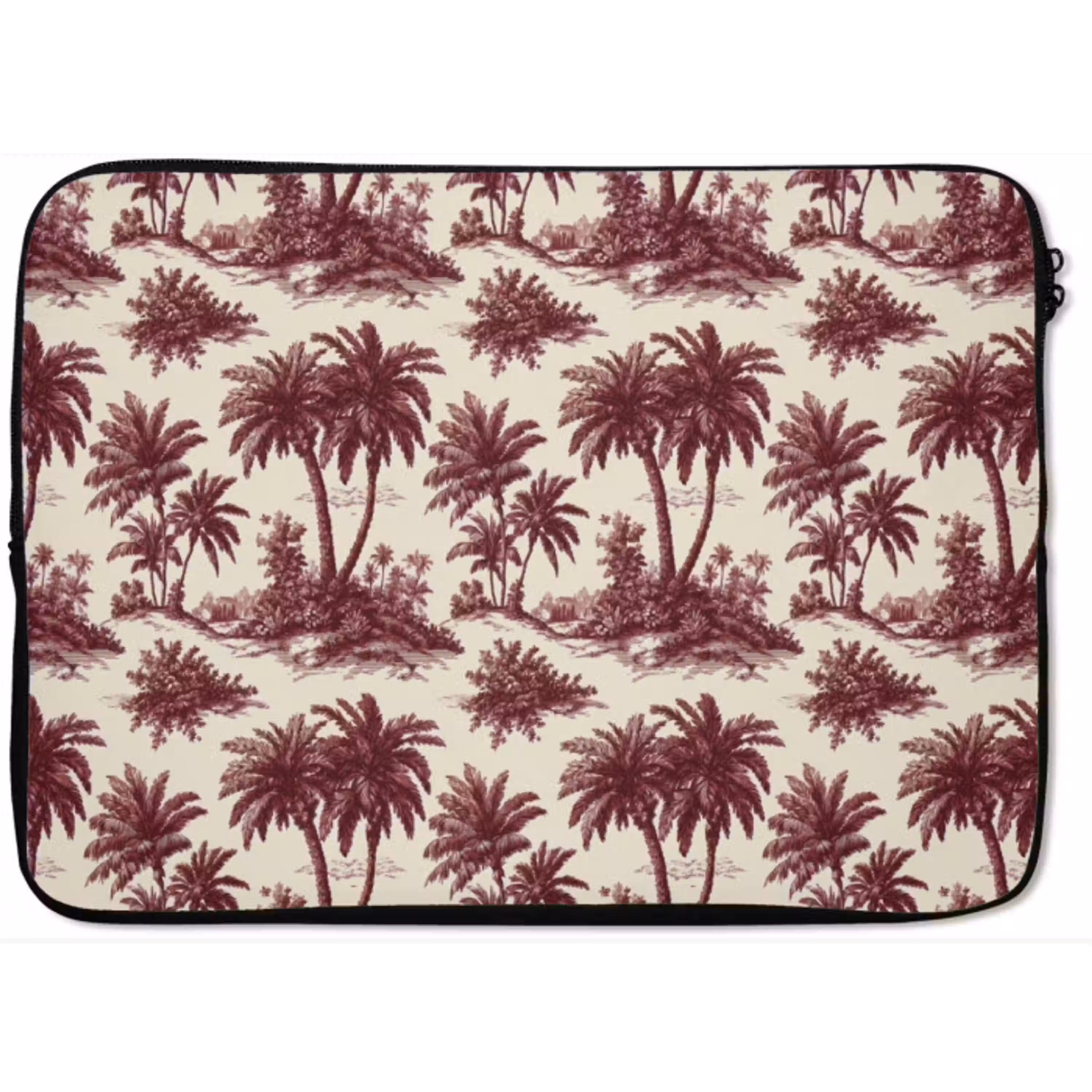 Tropisch - Geometrisch - Bordeauxrood laptophoes neopreen klein 279 -zkaufland3dotto