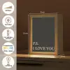 Zwart - Minimalistisch - Valentijn Light Box met kabel (Tafellamp) klein -USP_NL