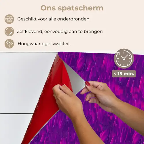 Olie - Verf - Texturen - Fel keuken achterwand spatscherm klein 900 -spatscherm_NL