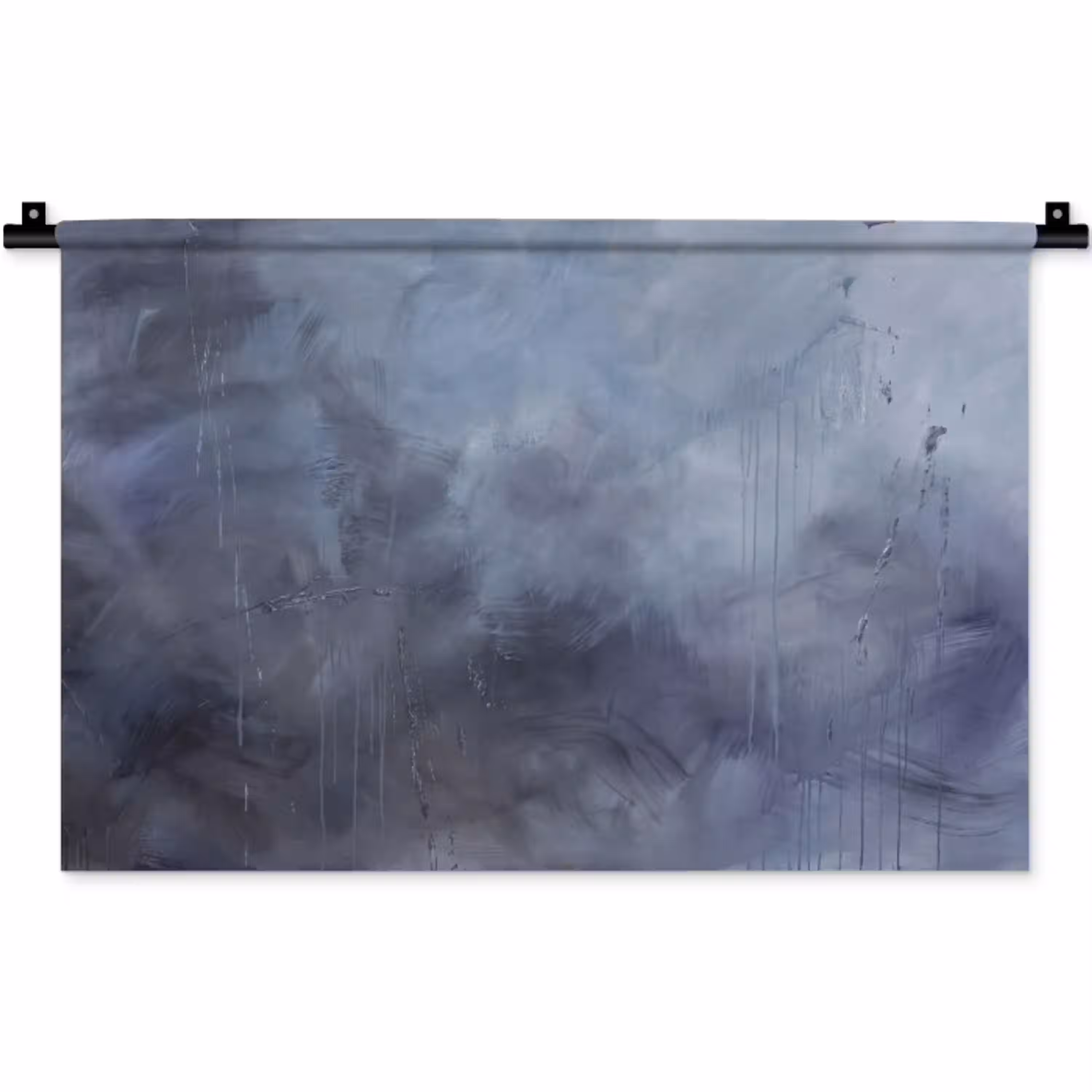 Abstract - Kwaststreken - Modern - Kunst - Grijs Wandkleed katoen klein -zz3d