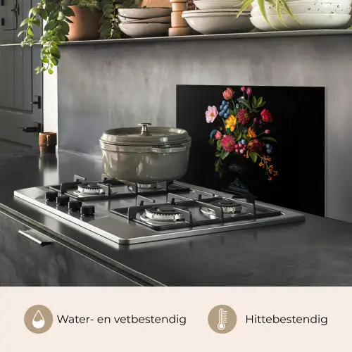 Bloemen - Vrolijk - Vaas keuken achterwand spatscherm klein -usp_NL