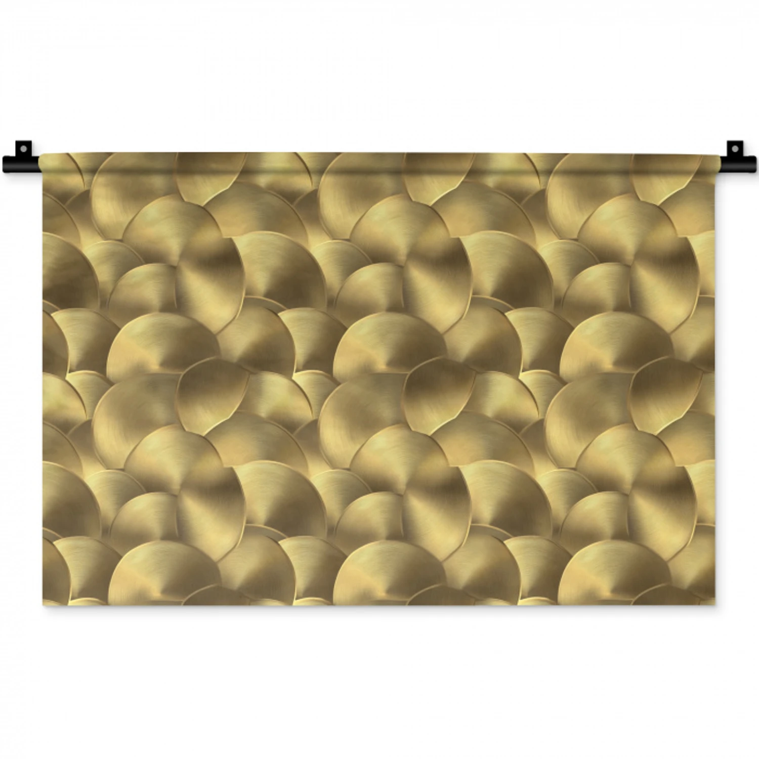 Modern - Cirkel - Goud Wandkleed katoen klein 269 -zz3d