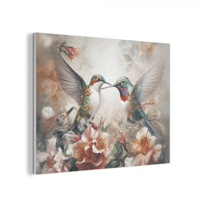 Kolibrie - Vogels - Bloemen - Natuur PET vilt klein -3d
