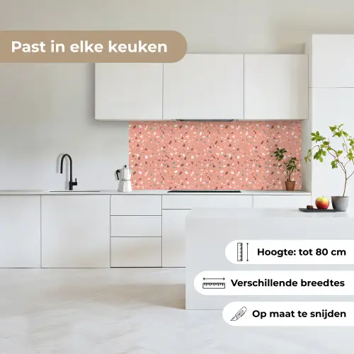 Terrazzo -  Patroon - Kleurrijk - Roze - Blauw keuken achterwand 2 middel 871 -sfeer4_NL