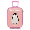 Pinguïn - Stippen - Roze - Minimalistisch Kinderkoffer - Roze klein -zz3dotto