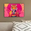 Tijger - Kimono - Planten - Roze canvas 2cm klein -sfeer3