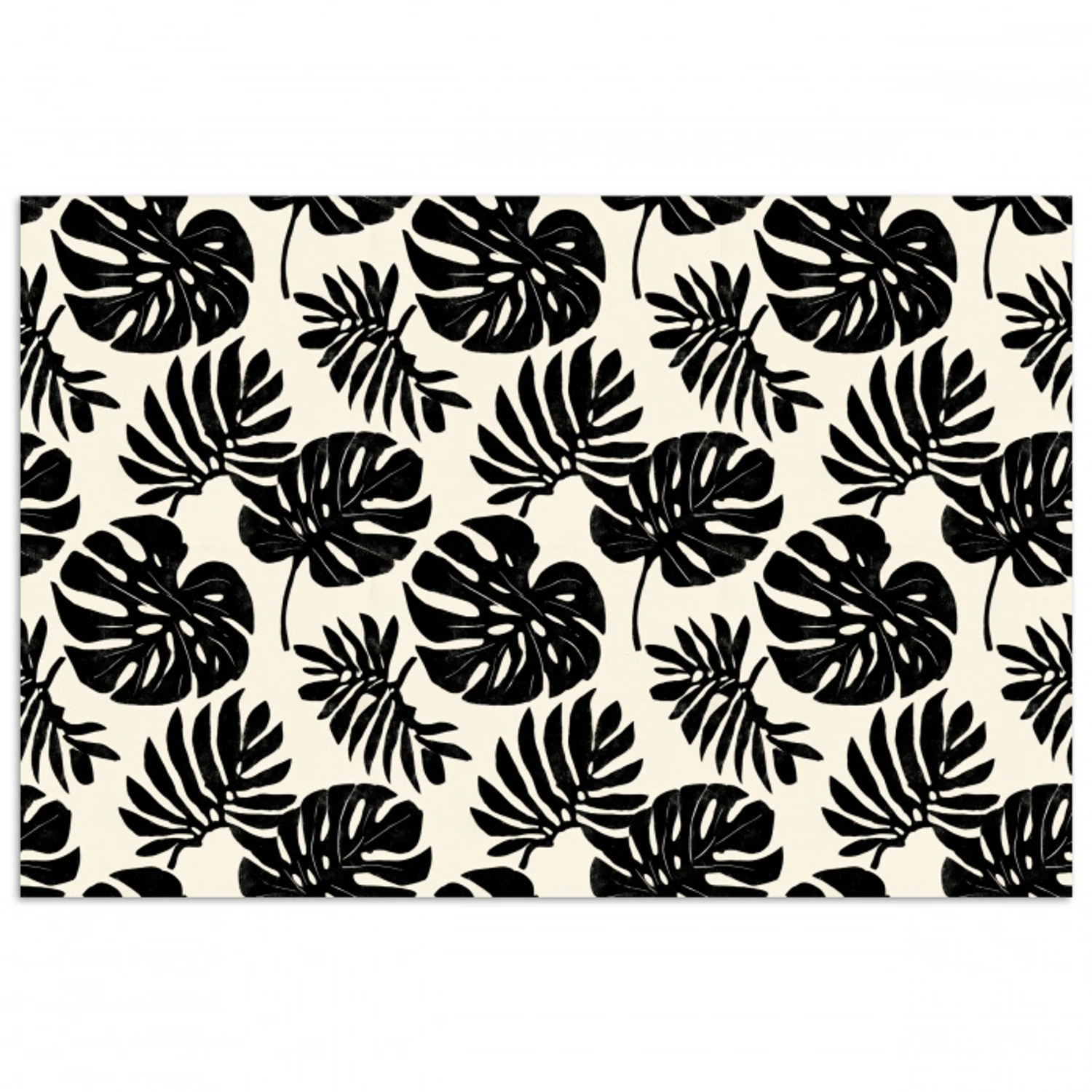 Modern - Monstera - Zwart poster papier klein 62 -3d