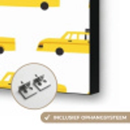 Taxi - Iconisch - Geel Textielframe zwart klein 947 -USP_ophangsysteemNL