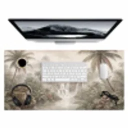 Jungle - Watervallen - Tropisch - Illustratie Muismat XXL klein -3d