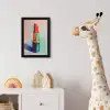 Lippenstift - Rood - Penseelstreken fotolijst zwart zonder passe partout klein -usfeer4_kinderkamer