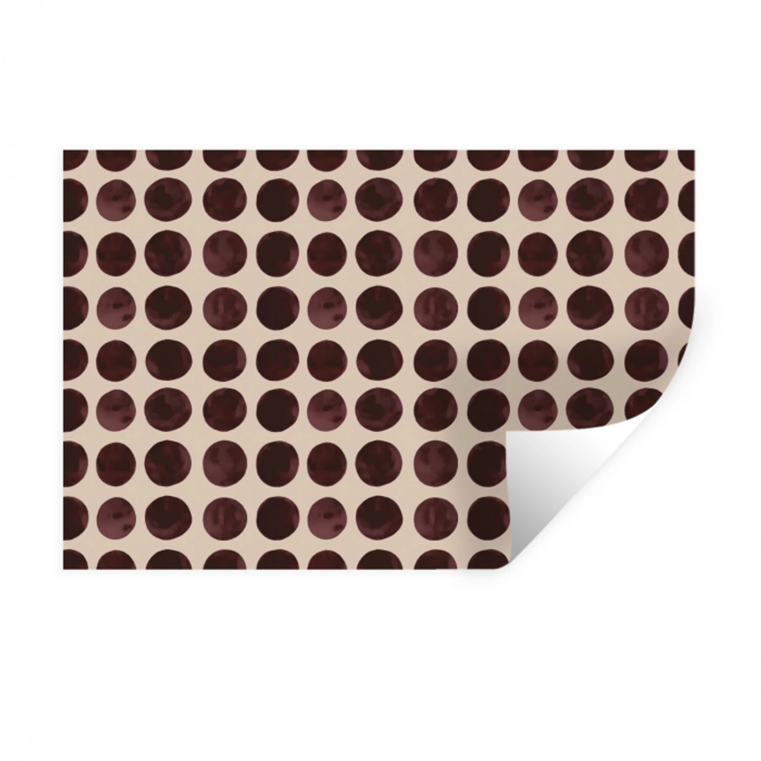Stippen - Patroon - Bruin Muursticker klein 286 -3d