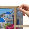 Santorini - Bloemen - Griekenland Light Box met batterij (Wandlamp) middel -USP_websiteprintNL