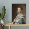 Portret van een meisje in het blauw - Schilderij van Johannes Cornelisz. Verspronck canvas 2cm klein -sfeer4