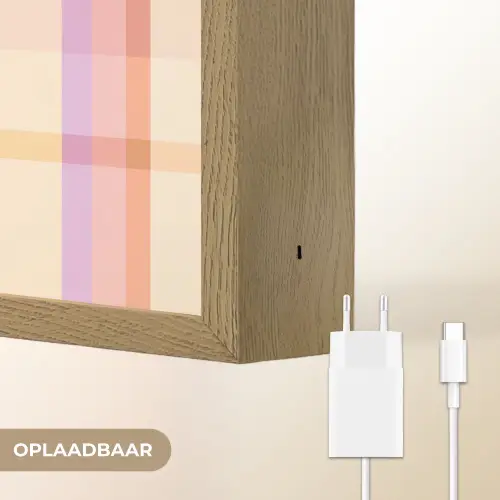 Pastel - uitpatroon - Geometrisch Light Box met batterij (Wandlamp) middel 907 -USP_websiteoplaadbaarNL