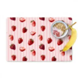 Strepen - Aardbei - Roze Placemat vinyl groot 368 -zzzproduct_Kitchenyeah-website