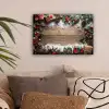 Kerstdecoratie - Geschenken - Hout - Veelkleurig canvas 2cm klein -sfeer1
