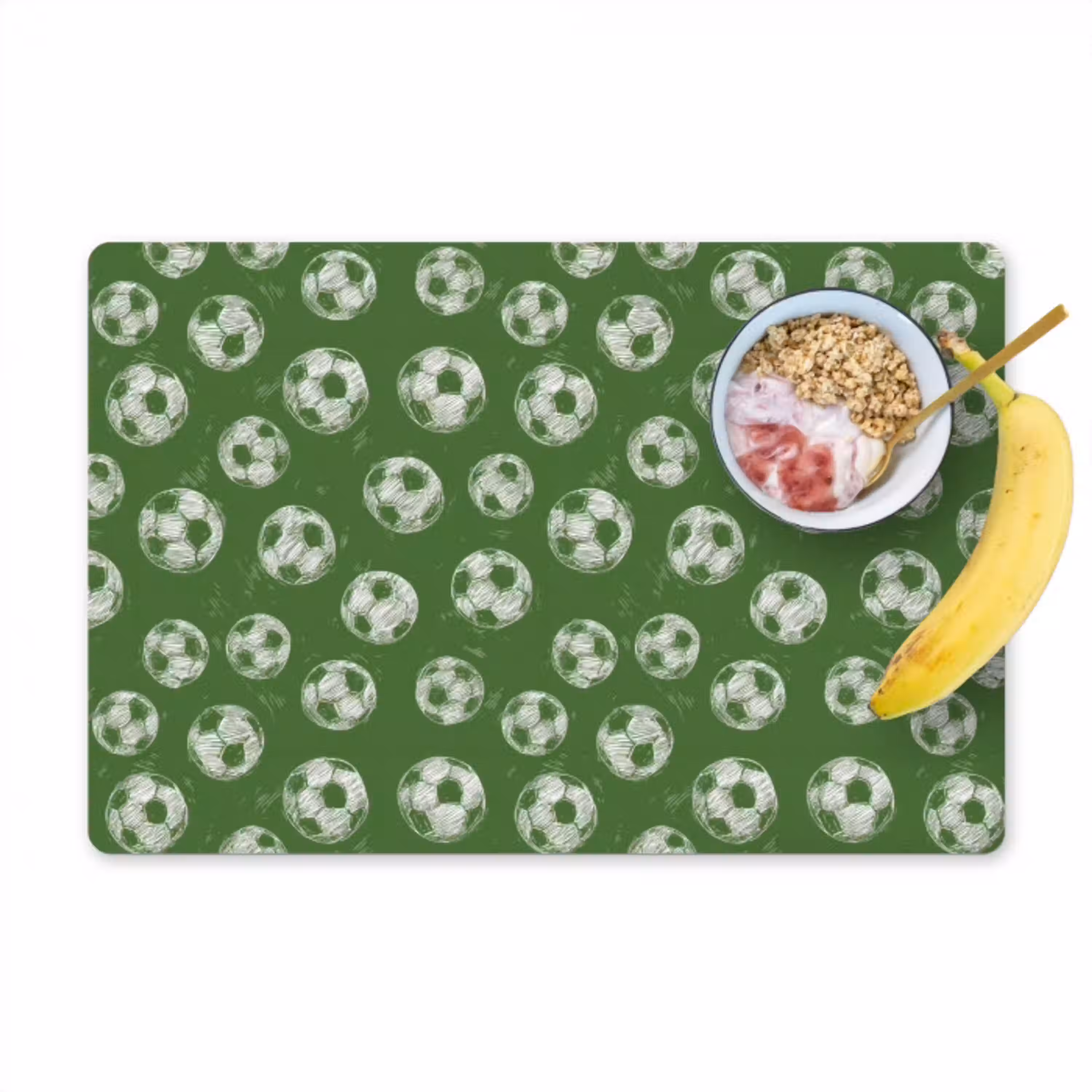 Voetbal - Sport - Groen Placemat vinyl groot 368 -zzzproduct_Kitchenyeah-website