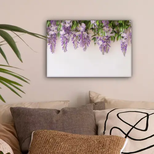 Blauwe regen - Bloemen - Paars canvas 2cm klein -sfeer1