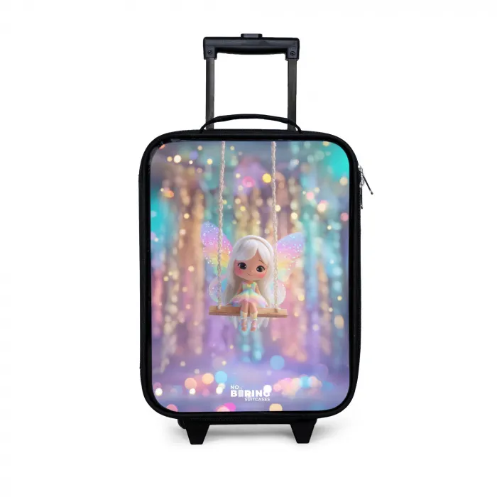 Fee - Elf - Regenboog Kinderkoffer - Zwart klein -3d
