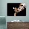 Giraffe - Dieren - Zwart - Portret - Dieren canvas 2cm klein -sfeer4