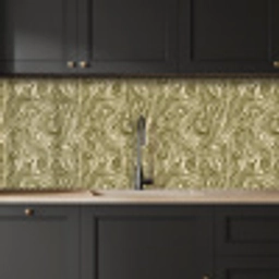 Abstract - Marmer - Groen keuken achterwand 2 middel 871 -sfeer1