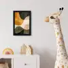 Vormen - Okergeel - Abstract fotolijst zwart zonder passe partout klein -usfeer4_kinderkamer
