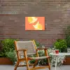 Vogels - Cirkels - Geel Tuinposter op houten frame 2 cm dik klein -sfeer3