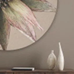 Droogbloem - Protea - Vintage - Beige - Rustiek Akoestische PET Vilt - Rond klein -sfeer5_closeup