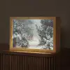Bos - Winter - Bomen - Natuur - Pad - Sneeuw Light Box met kabel (Tafellamp) klein -z3d_website
