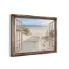 Doorkijk - Strand - Duinen - Pad - Landschap aluminium wit klein -3d