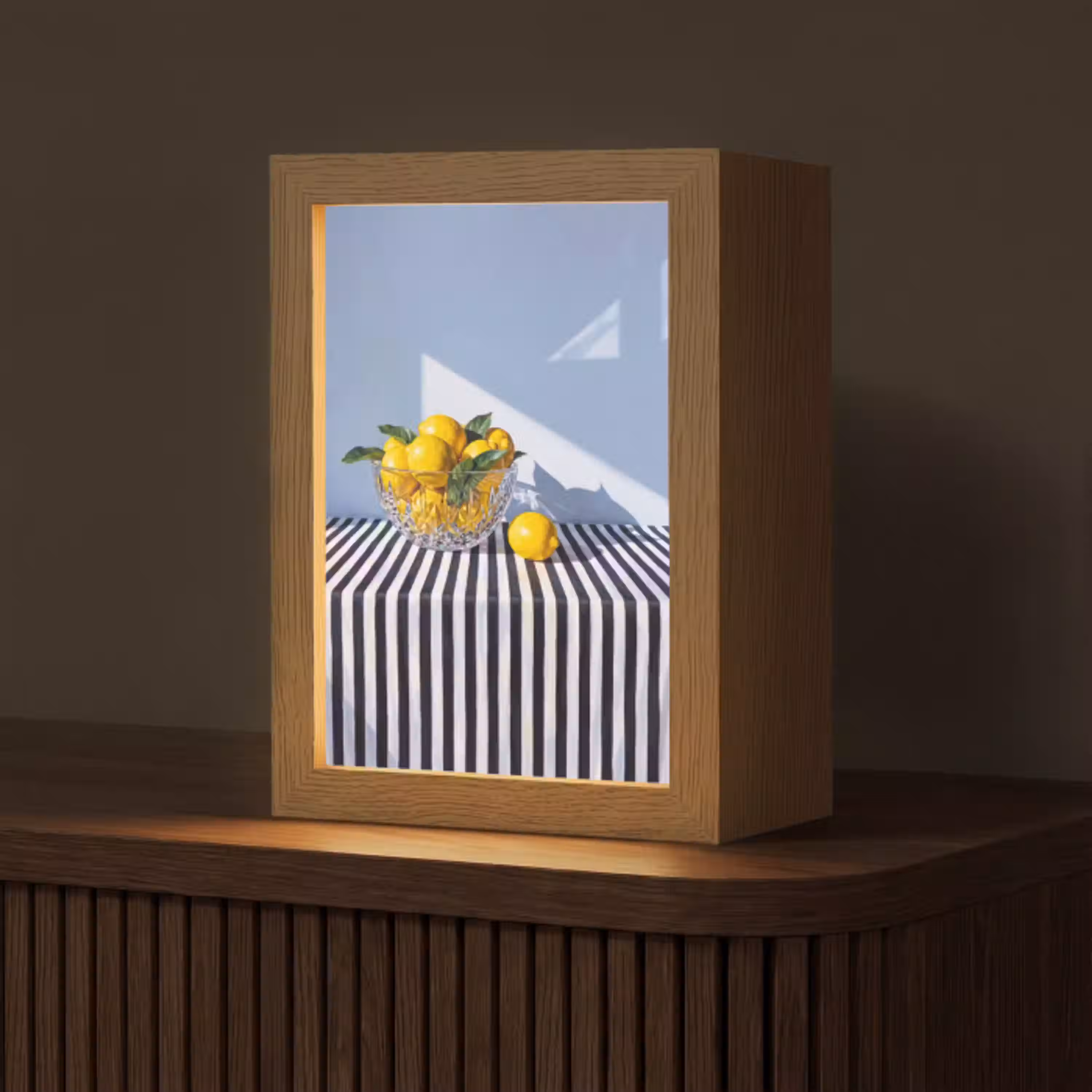 Citroenen - Fruit - Geel Light Box met kabel (Tafellamp) klein -z3d_website