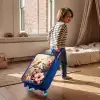 Vogels met roze bloemen Kinderkoffer - Blauw klein -sfeer1