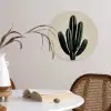 Cactus - Subtiel - Groen Wandcirkel kunststof plaat 5mm dik klein -sfeer4