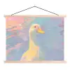 Eend - Zonnebril - Water textielposter latten blank klein -3d