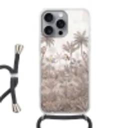 Jungle - Dieren - Palmbomen Hoesje iPhone 16 Pro Max met koord klein -3d