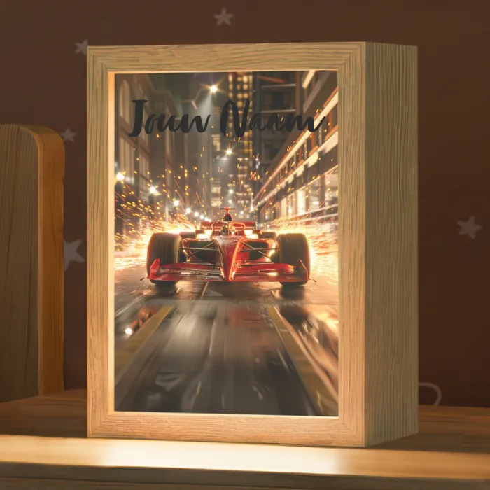 Formule 1 - Auto - Race - Goud - Jongens Light Box met kabel (Kinderlampje) klein -zzz_3d_website