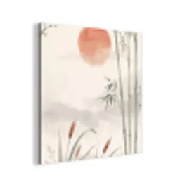 Minimalistisch - Bamboe - Groen aluminium wit klein -3d