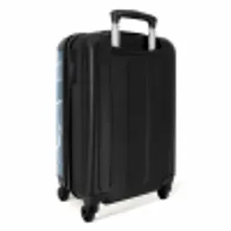 Abstract - Blauw - Bladeren NBS - Handbagage koffer - Volwassenen Unisex middel -achterkant