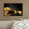 Zwart - Goud - Golven - Schaduw canvas 2cm klein -sfeer3