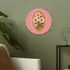 Illustratie - Bloemen - Rand - Roze Akoestische PET Vilt - Rond klein -sfeer2