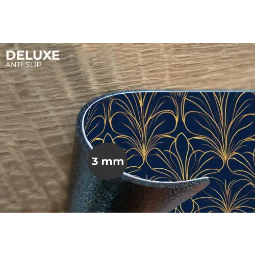 Deco - Waaier - Blauw Placemat vinyl groot 368 -closeup
