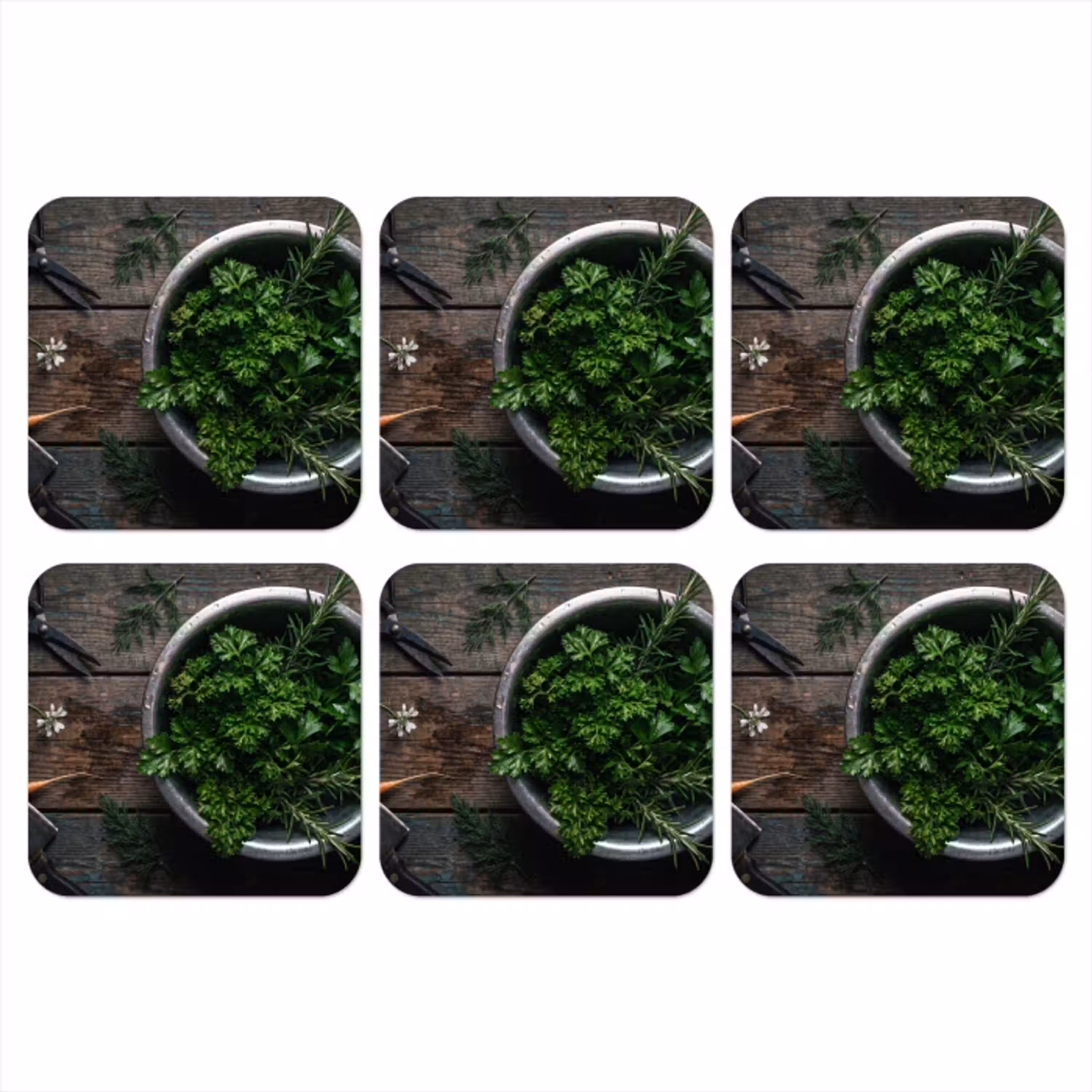 Groenten - Hout - Eten onderzetter kurk middel -3d